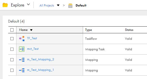 Artifacts in IICS Default folder