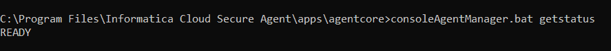 Secure Agent Status from Windows Command line