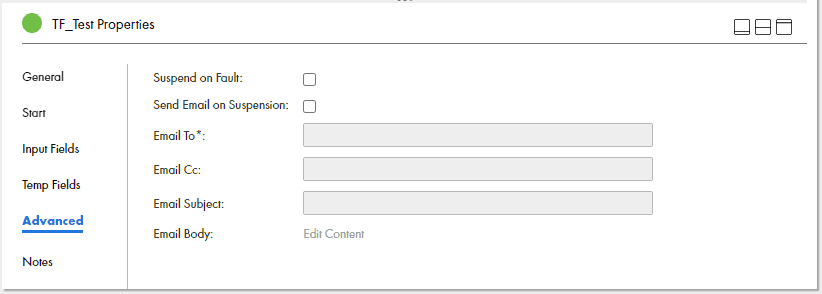 Taskflow - Advanced Properties