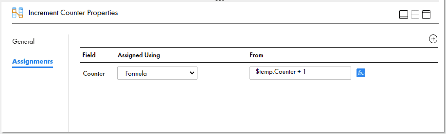 Incrementing the Counter value using Assignment Step