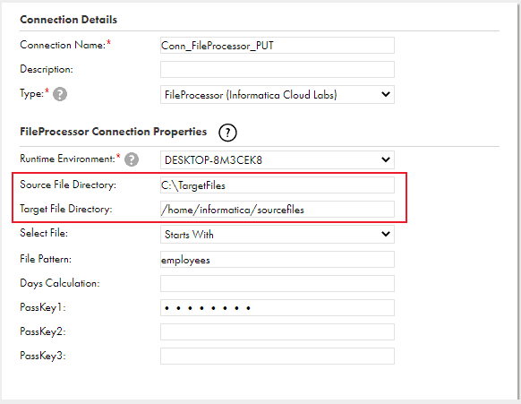 File Processor Connector to upload files into SFTP server