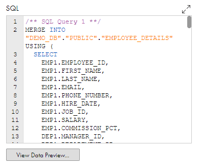 View Data Preview option in Pushdown Optimization Panel