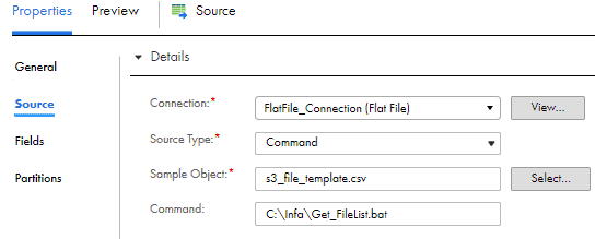 Source transformation with Source Type as Command