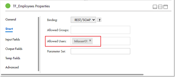 Configuring Allowed Users of a taskflow to enable Run Using option