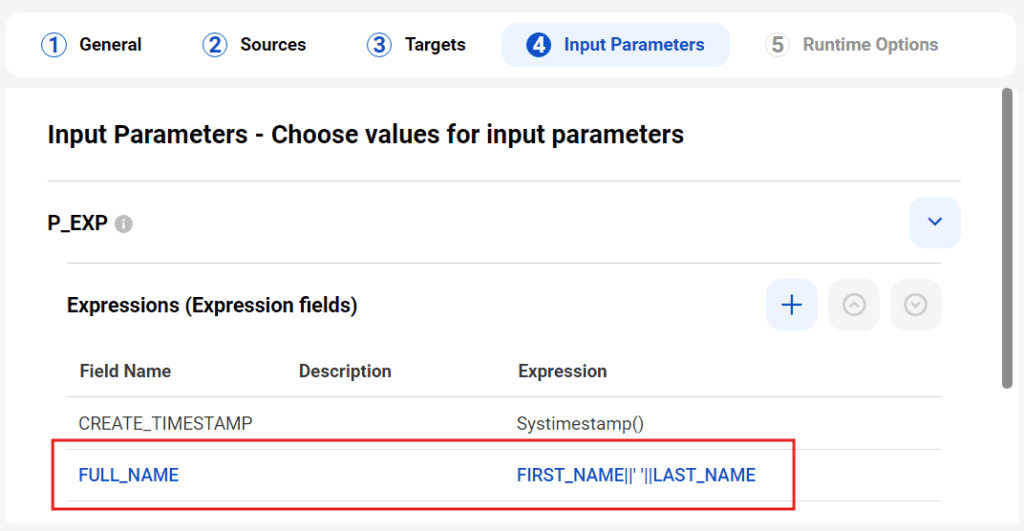 Adding fields in Expression Transformation from Mapping task