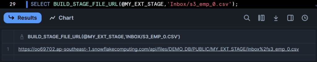 Generating Stage File URL