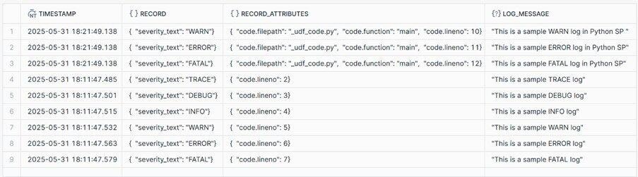 Querying Event Tables